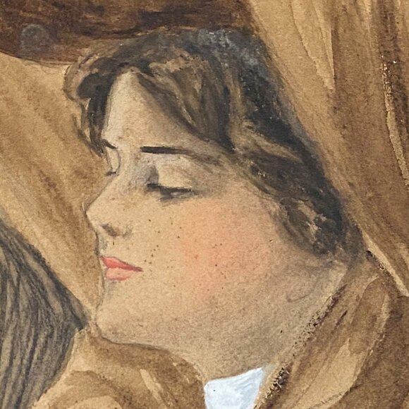 Antique 1904 Alice Luella Fidler ORIGINAL Watercolour Painting, Listed Artist - Picture 7 of 9